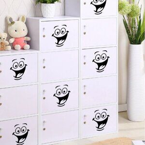Funny Face Big Smile Black Vinyl Decal